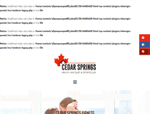 Tablet Screenshot of cedarspringsclub.ca